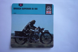 Transports - Sports Moto - Carte Fiche Moto - Brough Superior Ss 100 - 1924 ( Description Au Dos De La Carte - Moto Sport