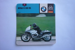 Transports - Sports Moto - Carte Fiche Moto -  Bmw R 100 Rs - 1977 ( Description Au Dos De La Carte ) - Motociclismo