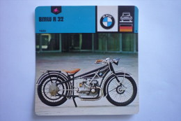 Transports - Sports Moto - Carte Fiche Moto -  Bmw R 32 - 1923 ( Description Au Dos De La Carte ) - Motorcycle Sport