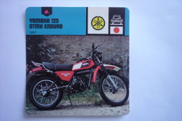 Transports - Sports Moto - Carte Fiche Moto -  Yamaha 125 Dtmx Enduro - 1977 ( Description Au Dos De La Carte ) - Motociclismo