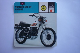 Transports - Sports Moto - Carte Fiche Moto -  Yamaha  500 Xt Enduro  - 1976 ( Description Au Dos De La Carte ) - Sport Moto