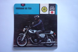 Transports - Sports Moto - Carte Fiche Moto -  Yamaha Xs 750  - 1978 ( Description Au Dos De La Carte ) - Motorradsport