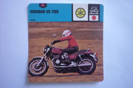 Transports - Sports Moto - Carte Fiche Moto -  Yamaha Xs 1100  - 1978 ( Description Au Dos De La Carte ) - Moto Sport