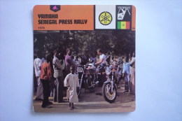Transports - Sports Moto - Carte Fiche Moto -  Yamaha Senegal Press Rally  - 1978 ( Description Au Dos De La Carte ) - Sport Moto