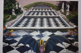 JEU - ECHECS - CHESS - ECHECS - Petrodvorez. Cascade "Chess Hill". OLD USSR PC 1989 - Echecs