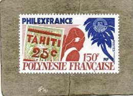 POLYNESIE Frse : "Philexfrance 92" Exposition Philatélique (Paris) - Timbre-Poste N°3 De Tahiti - Timbre Sur Timbre - - Nuevos