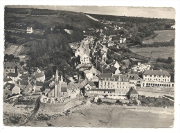 Saint-Michel-en-Grève (22)  : Vue  Générale Aérienne Du Quartier De L´église Et Hôtel Du Bord De Mer En  1962(animé) GF. - Saint-Michel-en-Grève