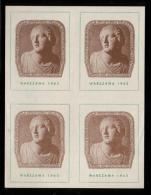 POLAND 1963 CULTURE & ART ON STAMPS PHILATELIC EXPO WARSAW IMPERF S/S NHM STATUE SCULPTURE CINDERELLA BUST - Autres & Non Classés