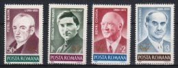 Romania 1986. Famous Peoples Set, MNH (**) Michel: 4300-4303 / 1.80 EUR - Unused Stamps