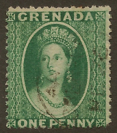 GRENADA 1873 1d Deep Green QV SG 10 U ZC314 - Grenada (...-1974)