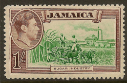 JAMAICA 1938 1/- KGVI SG 130 UNHM ZC321 - Jamaïque (...-1961)