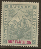 BARBADOS 1896 1/2d Colony Seal SG 116 HM ZC276 - Barbados (...-1966)