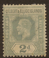 GILBERT & ELLICE 1912 2d KGV SG 14 HM ZC414 - Îles Gilbert Et Ellice (...-1979)