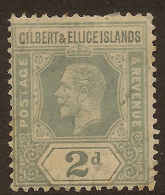 GILBERT & ELLICE 1912 2d KGV SG 14 HM ZC414 - Gilbert- Und Ellice-Inseln (...-1979)