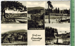 Gruß Aus Braunlage, Oberharz  Um 1950/1960 Verlag: H. Kisewetter, Braunlage  POSTKARTE,  Mit Frankatur, Mit Stempel, BRA - Braunlage