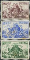 AR0338 South Vietnam 1955 Negative Book Turtle Folklore 3v MH - Perforés