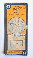 Carte MICHELIN N° 63 : VANNES - ANGERS, 1948 - Michelin-Führer