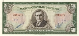 BILLET # CHILI # 1962 # PICK 109 # CINQUANTE ESCUDOS # NEUF # A.ALESSANDRI - Chili