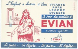 EVIAN   Source Cachat   -   Ft  =  21 Cm  X 13.5 Cm - Food