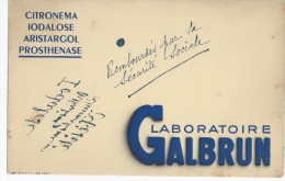 Laboratoire    " GALBRUN  "     -   Ft  =  21 Cm  X 13.5 Cm - Drogisterij En Apotheek