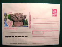 Postal Stationery Cover From USSR, Kazakhstan Alma-Ata Monument - Kazakistan