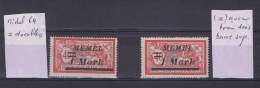 MEM 38 - MEMEL Mersons 2 Belles Variétés Du N° 57 - Doubles Barres Décallées Et Perforées Neufs* - Unused Stamps