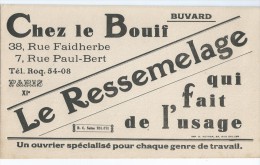 Le Ressemelage  "   CHez  Le  BOUIF   " 38 Rue Faidherbe  - 7 Rue Paul  Bert  Paris ( 11e )  -   Ft  =  22 Cm  X 12.5 Cm - Shoes