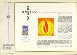 FEUILLET CEF UNESCO  1971  #N°158 # 1 TIMBRE OBLITERE FDC # TIRAGE LIMITE 20600 - Other & Unclassified