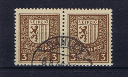 Sov. Zone West Sachsen 1946 Mi 156 Y  Iused In Pair - Gebraucht