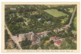 CPA HALIFAX - AERIAL VIEW OF PUBLIC GARDENS SHOWING LORD NELSON HOTEL - Halifax