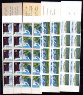 Paysages Norvégiens, 4 X C 682 / 683**, 4 X  C727 / 728**, Cote 192 € - Postzegelboekjes