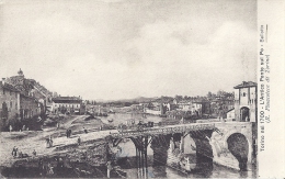 TORINO NEL 1700-L'ANTICO PONTE SUL PO - BELLOTO (R.PINACOTECA DI TORINO) - Bridges