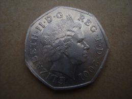 Great Britain 2001  50 PENCE BRITANNIA  Used In  GOOD CONDITION. - 50 Pence