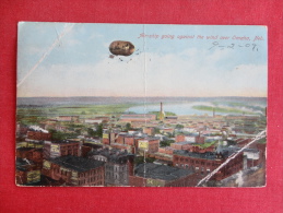 Air Ship  - Nebraska > Omaha 1909  Cancel  Poor Condition Several Crease    Ref  1100 - Omaha