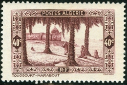 ALGERIA, COLONIA FRANCESE, FRENCH COLONY, 1936, PAESAGGI, LANDSCAPES, TOUGGOURT, NUOVO (MLH*), Scott 88 - Nuovi