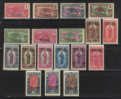 TCHAD N° 1 à 18 * (N° 4 Obl.) - Unused Stamps