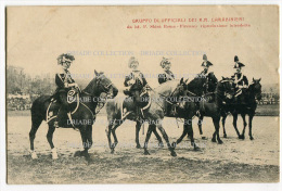 CARTOLINA GRUPPO UFFICIALI R.R. CARABINIERI A CAVALLO EDIZIONE SBISA ROMA FIRENZE - Police - Gendarmerie