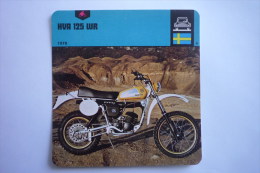 Transports - Sports Moto - Carte Fiche Moto - Husqvarna 125 Wr - 1978 ( Description Au Dos De La Carte ) - Motorcycle Sport