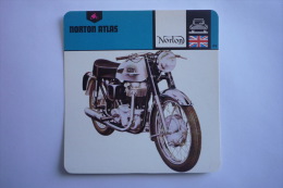 Transports - Sports Moto - Carte Fiche Moto - Norton Atlas ( Description Au Dos De La Carte ) - Sport Moto