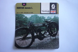 Transports - Sports Moto - Carte Fiche Moto - Norton James L - Né En 1869 Decede En 1925 ( Description Au Dos - Motociclismo