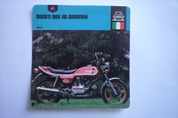 Transports - Sports Moto - Carte Fiche Moto - Ducati 900 Sd Darmah - 1978 ( Description Au Dos De La Carte ) - Motorradsport