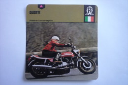 Transports - Sports Moto - Carte Fiche Moto - Ducati - Histoire D'une Entreprise ( Description Au Dos De La Carte ) - Motociclismo