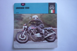 Transports - Sports Moto - Carte Fiche Moto - Laverda 1200 - 1978 ( Description Au Dos De La Carte ) - Motorcycle Sport