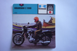 Transports - Sports Moto - Carte Fiche Moto - Kawasaki  Z 1300 - 1979 ( Description Au Dos De La Carte ) - Moto Sport