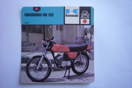 Transports - Sports Moto - Carte Fiche Moto - Kawasaki Kh 125 - 1977 ( Description Au Dos De La Carte ) - Motorradsport