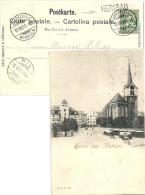 AK Herisau - Die Kirche  (Stabstempel)           1901 - Cartas & Documentos