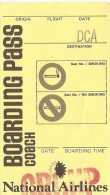 Boarding Pass - National Airlines  - Destination : DCA [= Ronald Reagan Washington National Airport] 1976 - Mondo