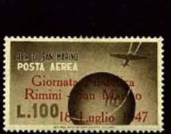 SAN MARINO - 1947 AIR MAIL  PHILATELY DAY   MINT NH - Luftpost