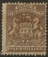 RHODESIA 1892 1/- Grey Brown SG 4 HM ZA124 - Other & Unclassified