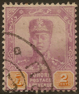JOHORE 1904 2c Sultan SG 62a U ZE16 - Johore